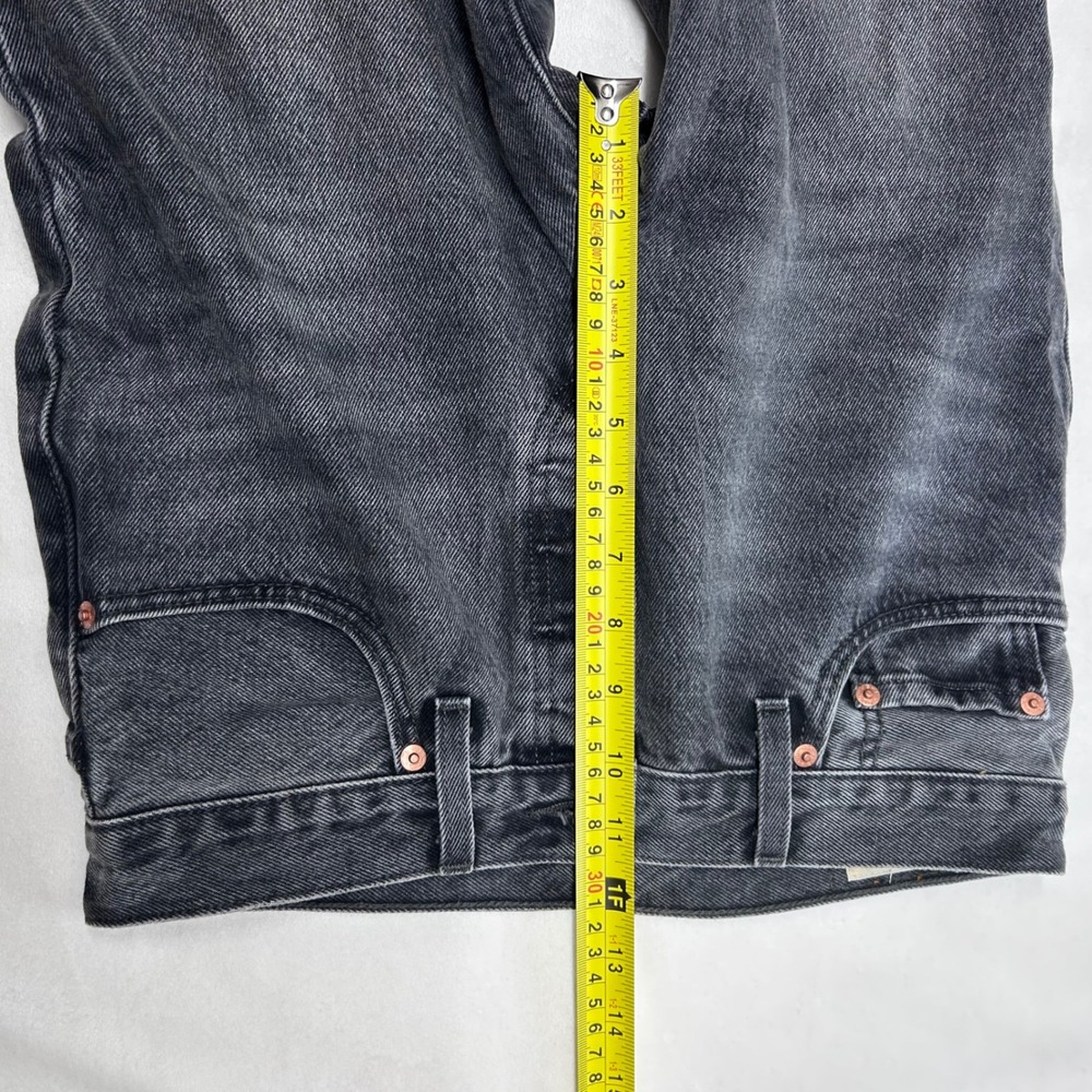 Levis Premium 501 Original Fit Jeans Mens 28x30 Washed Black Button Fly Denim - Picture 10 of 12